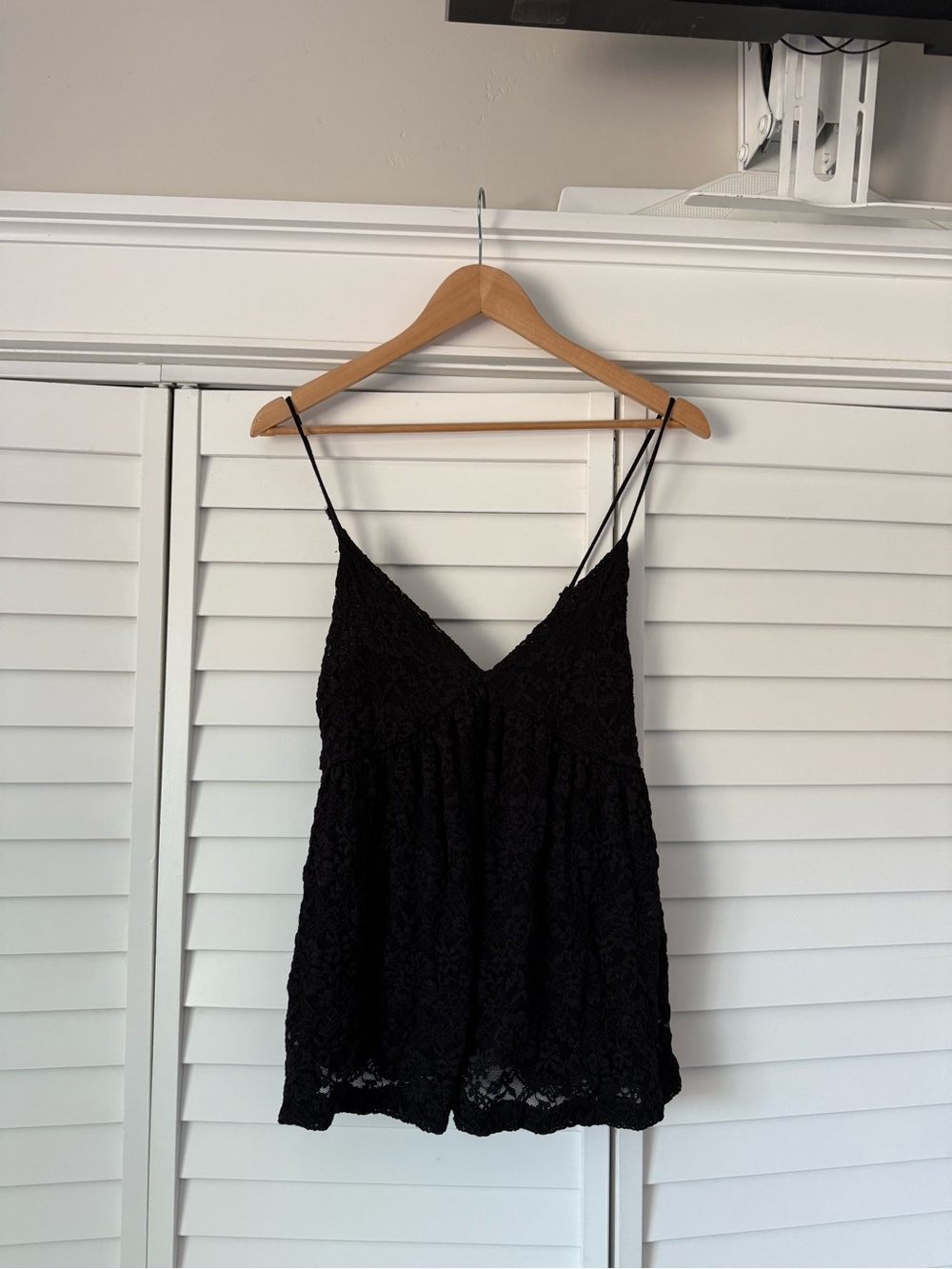 Black Lace Spaghetti Strap Camisole